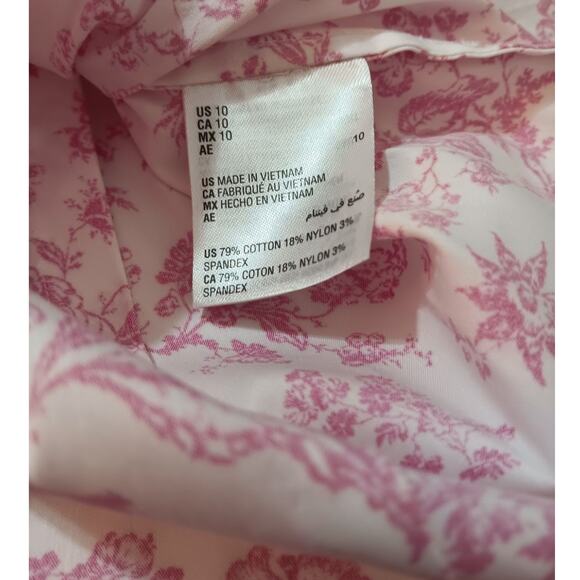 NEW CHARTER CLUB Sleeveless Top Blouse Shirt 10 Pink Floral Summer Feminine - Picture 5 of 8